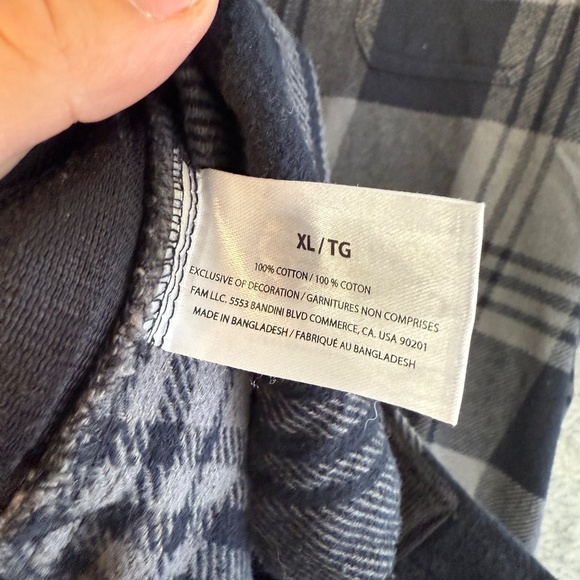 Orvis Men’s Black Grey Plaid Flannel Shirt Cotton Long Sleeve Size XL - Picture 3 of 10